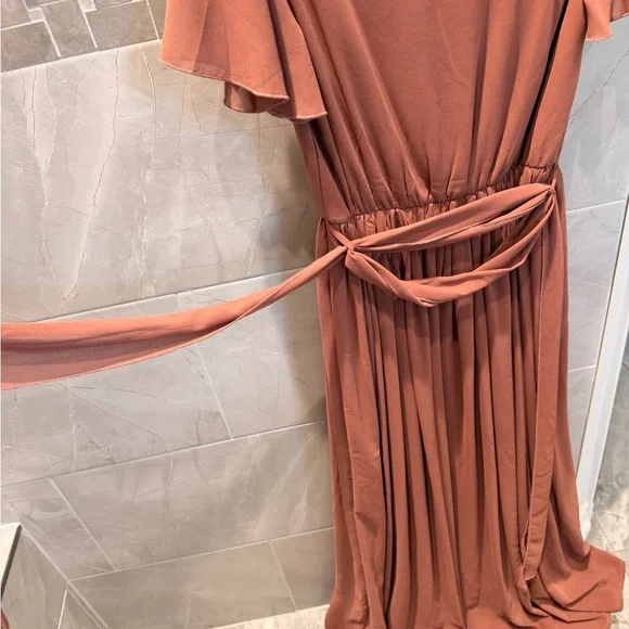 Baltic Born Women’s Maxi Dress - Rust Brown Flowing Skirt - Picture 5 of 7